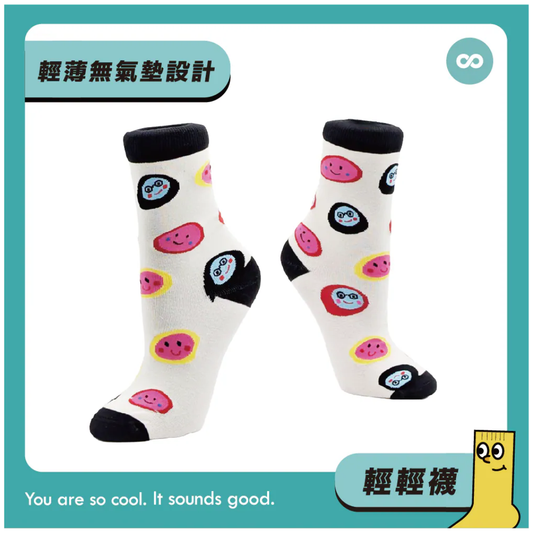 【SOUNDS GOOD. x 愛啟兒藝廊】創作襪 - 飯糰的表情