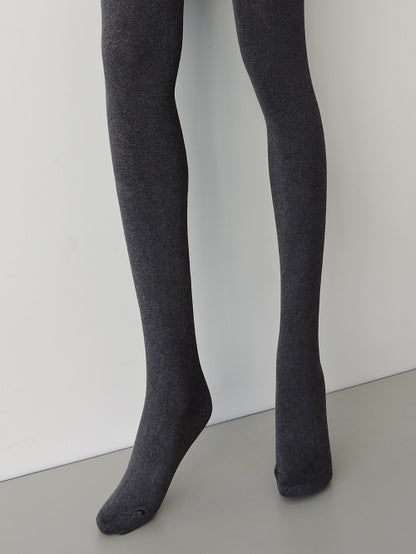厚地針織褲襪(黑/灰/莓果紅/金紗棕/深邃綠/黑-十分襪)